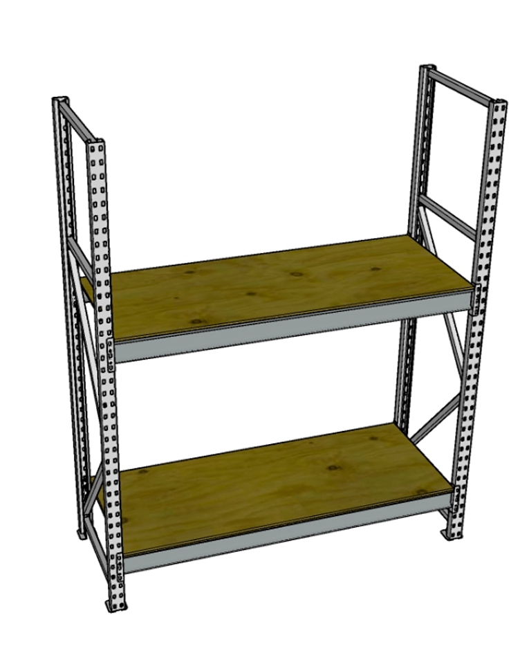Стеллаж грузовой СГР 3000x1200x600 2 полки (фанера) купить в Калининграде Стеллаж грузовой СГР 3000x1200x600 2 полки (фанера) купить в Калининграде