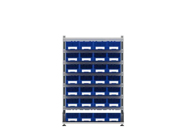 Стеллаж для пластиковых лотков SORTEX односторонний 1500x1000x450.03 купить в Калининграде Стеллаж для пластиковых лотков SORTEX односторонний 1500x1000x450.03 купить в Калининграде