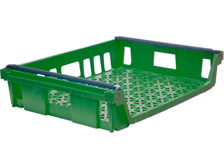 Ящик 744х557х167 со складываемыми ручками зелёный купить в Калининграде Ящик 744х557х167 со складываемыми ручками зелёный купить в Калининграде