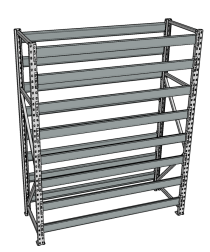 Стеллаж грузовой СГР 2500x1200x1000 8 полок (без настила) Стеллаж грузовой СГР 2500x1200x1000 8 полок (без настила)