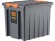 Контейнер особопрочный Rox Box PRO 50 (500х390х390 мм с крышкой и клипсами, на роликах, антрацит) купить в Калининграде