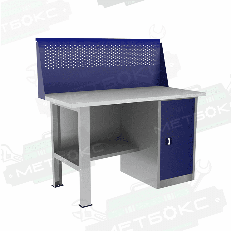 Однотумбовый слесарный верстак ВП-2/1,2 с экраном купить в Калининграде Однотумбовый слесарный верстак ВП-2/1,2 с экраном купить в Калининграде