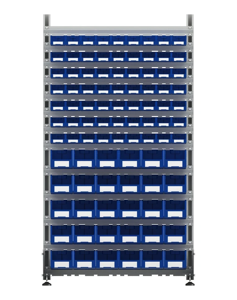 Стеллаж для пластиковых лотков SORTEX односторонний 1800x1000x450.04 купить в Калининграде