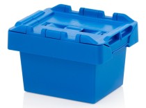 Ящик 300х200х190 с крышкой цв. синий Ящик 300х200х190 с крышкой цв. синий