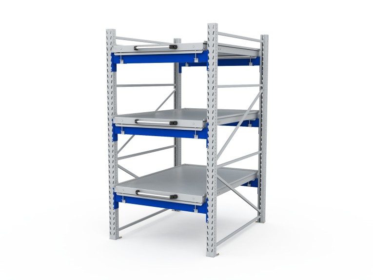 Стеллаж с выкатными платформами S-HEAVY 1000/900 (3 яруса хранения) купить в Калининграде Стеллаж с выкатными платформами S-HEAVY 1000/900 (3 яруса хранения) купить в Калининграде