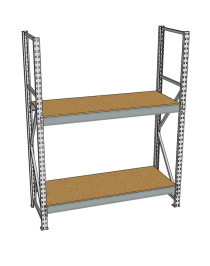 Стеллаж грузовой СГР 2500x2100x600 2 полки (ДСП) Стеллаж грузовой СГР 2500x2100x600 2 полки (ДСП)