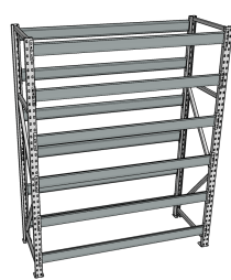 Стеллаж грузовой СГР 3000x900x1000 6 полок (без настила)